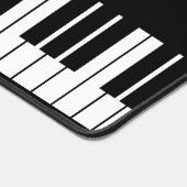 Zwarte en witte pianosleutels, aangepast monogram bureaumat (Hoek)