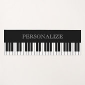 Zwarte en witte pianosleutels, aangepaste naam yog yogamat (Voorkant (horizontaal))