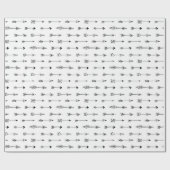 Zwarte en witte pijlen. Modern scandinavisch Cadeaupapier (Vlak)