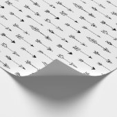 Zwarte en witte pijlen. Modern scandinavisch Cadeaupapier (Hoek)
