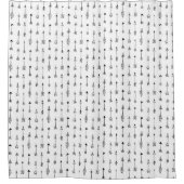 Zwarte en witte pijlen. Modern scandinavisch Douchegordijn (Voorkant)