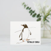 Zwarte en witte pinguïn briefkaart (Staand voorkant)