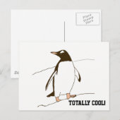 Zwarte en witte pinguïn briefkaart (Voorkant / Achterkant)