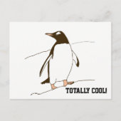 Zwarte en witte pinguïn briefkaart (Voorkant)