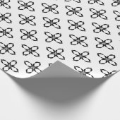 Zwarte en witte pinguïn cadeaupapier (Hoek)