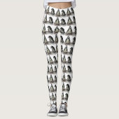 Zwarte en witte pinguïn Dierlijke Leggings (Voorkant)
