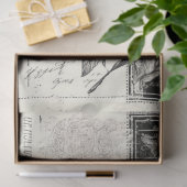 zwarte en witte pioenrozen en vlinder tissuepapier (Geschenk)