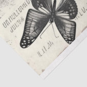 zwarte en witte pioenrozen en vlinder tissuepapier (Detail)