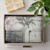  zwarte en witte pioenrozen en vlinder tissuepapier (Geschenk)