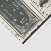  zwarte en witte pioenrozen en vlinder tissuepapier (Detail)