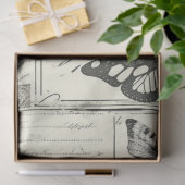  zwarte en witte pioenrozen en vlinder tissuepapier (Geschenk)