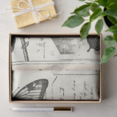  zwarte en witte pioenrozen en vlinder tissuepapier (Geschenk)