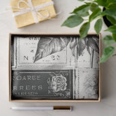  zwarte en witte pioenrozen en vlinders tissuepapier (Geschenk)