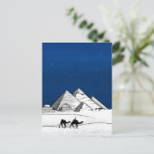 Zwarte en witte piramide Egypte Briefkaart (Staand voorkant)