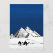 Zwarte en witte piramide Egypte Briefkaart (Voorkant)