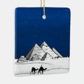 Zwarte en witte piramide Egypte Keramisch Ornament (Rechts)