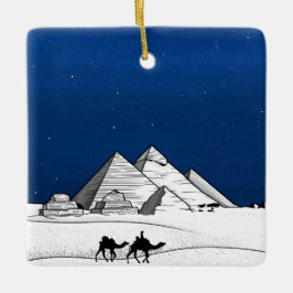 Zwarte en witte piramide Egypte Keramisch Ornament