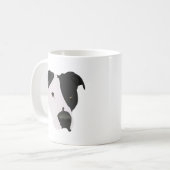Zwarte en witte Pitbull Koffiemok (Voorkant links)