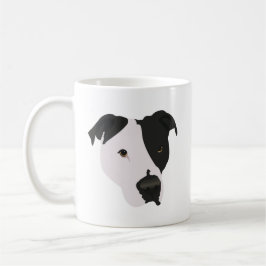 Zwarte en witte Pitbull Koffiemok
