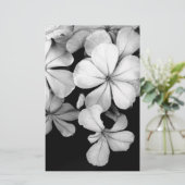 zwarte en witte Plumbago Briefpapier (Staand voorkant)