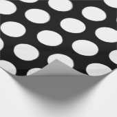 Zwarte en witte poka Dot Cadeaupapier (Hoek)