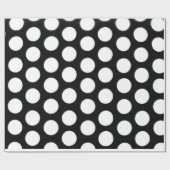 Zwarte en witte poka Dot Cadeaupapier (Vlak)