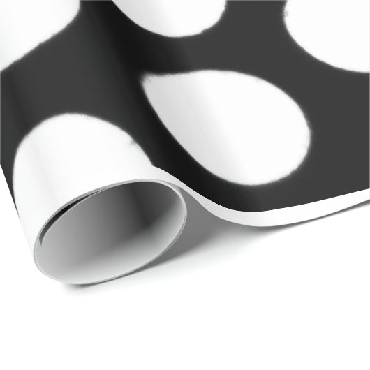 Zwarte en witte poka Dot Cadeaupapier (Rol Hoek)