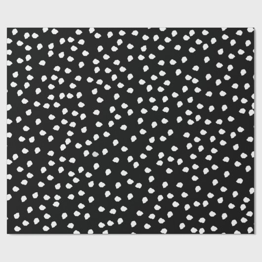 Zwarte en witte poka Dot Cadeaupapier (Vlak)