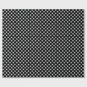 Zwarte en witte poka Dot Cadeaupapier (Vlak)