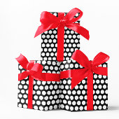 Zwarte en witte poka Dot Cadeaupapier