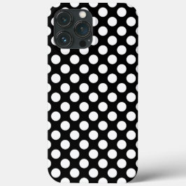 Zwarte en witte poka Dot Case-Mate iPhone Case