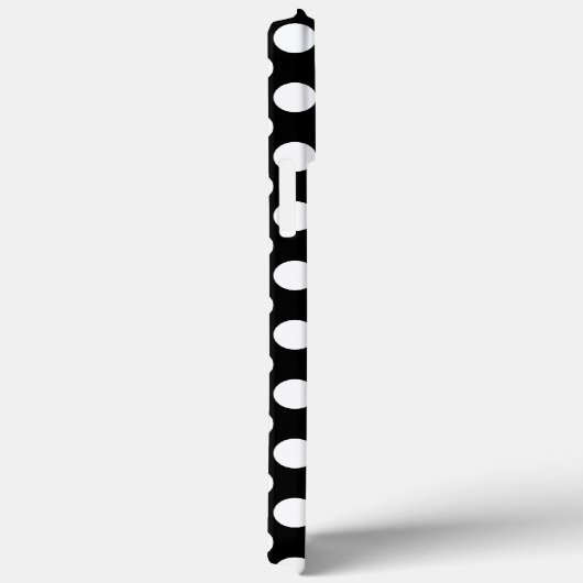 Zwarte en witte poka Dot Case-Mate iPhone Case (Achterkant / Rechts)