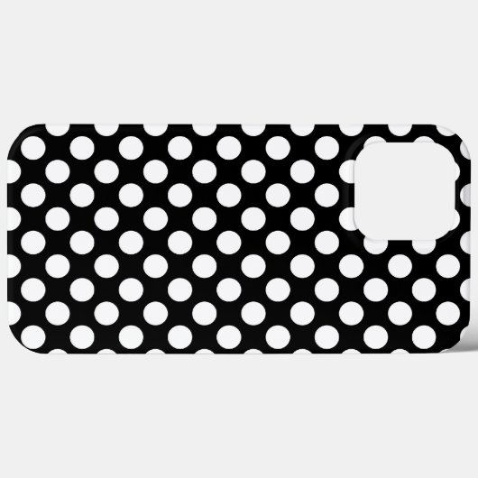 Zwarte en witte poka Dot Case-Mate iPhone Case (Achterkant (horizontaal))