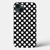 Zwarte en witte poka Dot Case-Mate iPhone Case (Achterkant)