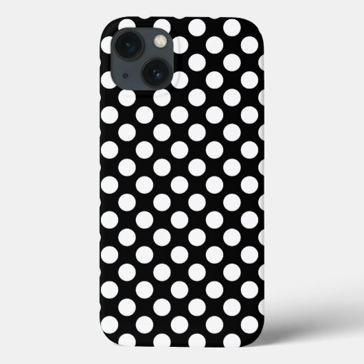 Zwarte en witte poka Dot Case-Mate iPhone Case (Achterkant)
