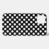 Zwarte en witte poka Dot Case-Mate iPhone Case (Achterkant (horizontaal))