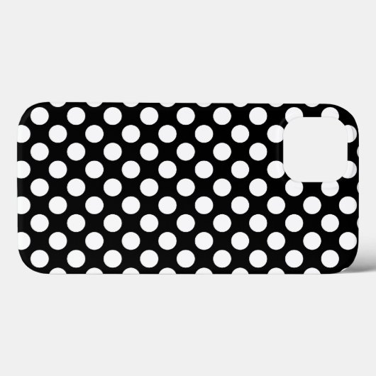 Zwarte en witte poka Dot Case-Mate iPhone Case (Achterkant (horizontaal))
