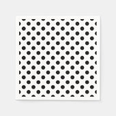 Zwarte en witte poka Dot Cocktail Napkins Servetten (Voorkant)