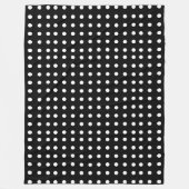 Zwarte en witte poka Dot Fleece Blanket (Voorkant)
