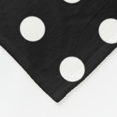 Zwarte en witte poka Dot Fleece Blanket (Hoek)