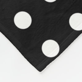 Zwarte en witte poka Dot Fleece Blanket