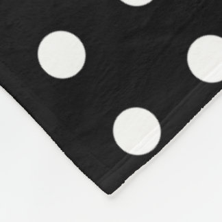 Zwarte en witte poka Dot Fleece Blanket