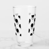 Zwarte en witte poka Dot Glas (Links)