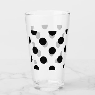 Zwarte en witte poka Dot Glas