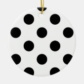 Zwarte en witte poka Dot Keramisch Ornament (Voorkant)