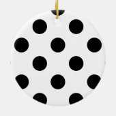 Zwarte en witte poka Dot Keramisch Ornament (Achterkant)