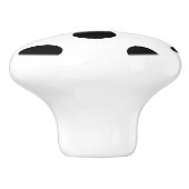 Zwarte en witte poka Dot Keramische Knop (Zijkant)