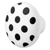 Zwarte en witte poka Dot Keramische Knop (Rechts)