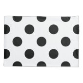 Zwarte en witte poka Dot Kussensloop (Achterkant)
