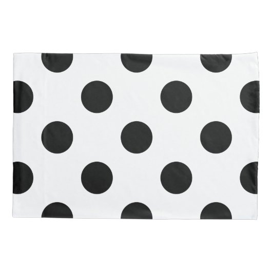 Zwarte en witte poka Dot Kussensloop (Achterkant)